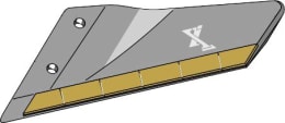Technische Zeichnung: Industriehof® Scharflügel eXtreme® CARBIDE LINE links 480 mm, hartmetallbeschichtet