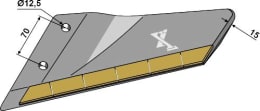 Technische Zeichnung: Industriehof® Scharflügel eXtreme® CARBIDE LINE links 480 mm, hartmetallbeschichtet