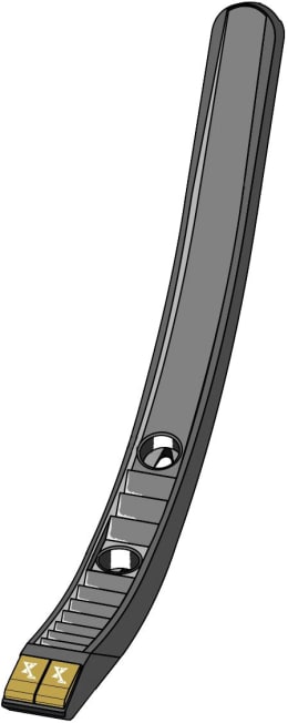 Produktbild: Industriehof® Schmalschar eXtreme® CARBIDE LINE 450 x 41 mm, Hartmetall, für Grubber Pöttinger Synkro