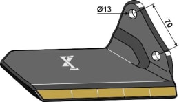 Technische Zeichnung: Industriehof® Scharflügel eXtreme® CARBIDE LINE links/rechts 400 mm, hartmetallbeschichtet