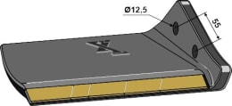 Technische Zeichnung: Industriehof® Scharflügel eXtreme® CARBIDE LINE rechts 300 mm, hartmetallbeschichtet