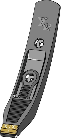 Produktbild: Industriehof® Scharspitze eXtreme® Carbide Line 440 x 80 x 39,5 mm, hartmetallbeschichtet
