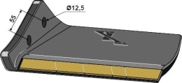 Technische Zeichnung: Industriehof® Scharflügel eXtreme® CARBIDE LINE links 300 mm, hartmetallbeschichtet