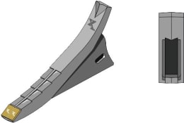 Produktbild: Industriehof® Scharspitze eXtreme® Carbide Line 450 x 70 x 38 mm, hartmetallbeschichtet