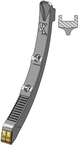 Produktbild: Industriehof® Schmalschar eXtreme® CARBIDE LINE 500 x 40 mm, Hartmetall, für Grubber Köckerling