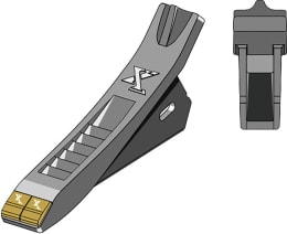 Produktbild: Industriehof® Scharspitze eXtreme® Carbide Line 408 x 72 mm, hartmetallbeschichtet, für Tiefenlockerer Alpego