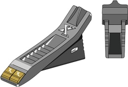 Produktbild: Industriehof® Scharspitze eXtreme® Carbide Line 367 x 72 mm, Abstand 36,5 mm, hartmetallbeschichtet