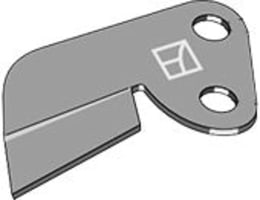 Technische Zeichnung: Industriehof® Abstreifer 131 x 62,5 x 3 mm rechts für Drillmaschine Lemken Saphir, Solitair, 51-L203