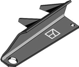 Produktbild: Industriehof® Streuflügel links, 350 mm x 8 mm für Tellerstreuwerk Universalstreuer Bergmann, 69-10-001L