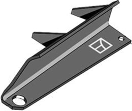 Produktbild: Industriehof® Streuflügel links, 400 mm x 8 mm für Tellerstreuwerk Universalstreuer Bergmann, 69-10-002L