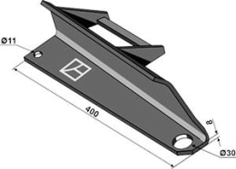 Technische Zeichnung: Industriehof® Streuflügel rechts, 400 mm x 8 mm, verstärkt, für Tellerstreuwerk Universalstreuer
