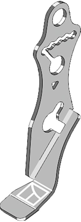 Produktbild: Industriehof® Tiefenführung rechts, 250 x 47 x 4 mm, für Säscheiben Drillmaschine Gaspardo, 99.GA-13