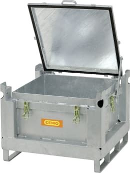 Produktbild: Cemo Sammelbehälter 715 x 715 x 580 mm, 120 l, für Lagerung und Transport von Li-Ion-Akkus