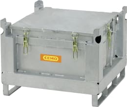 Produktbild: Cemo Sammelbehälter 715 x 715 x 580 mm, 120 l, für Lagerung und Transport von Li-Ion-Akkus