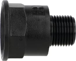 Produktbild: Schwarzes Reduzierstück mit Innengewinde G 1" und Außengewinde G 3/4" von Agrotop