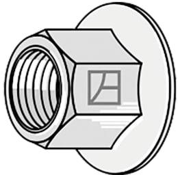 Produktbild: Industriehof® Bundmutter M 12 x 1,5 - 10.9, Höhe 15 mm, mit gezahntem Bund