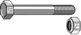 Technische Zeichnung: Industriehof® Sechskantschraube M 18 x 2,5 x 130 - 10.9 mit Sicherungsmutter für Dragone