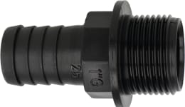 Produktbild: Agrotop Schlauchanschluss mit Außengewinde 1" und Schlauchtülle 25 mm, gerade, schwarz