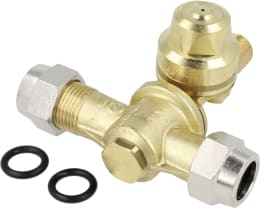 Set: Agrotop Düsenhalter für 2 Düsen Gewindeanschluss/Gewindeanschluss mit Membran-Tropfstopventil