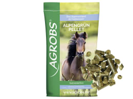 Produktbild: AGROBS Alpengrün PELLET stärkearmes und zuckerarmes Kraftfutter ohne Getreide