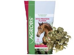 Produktbild: AGROBS MYO PROTEIN Flakes eiweißreicher Heuersatz ohne Zusatzstoffe mit geringer Einweichzeit Flocken