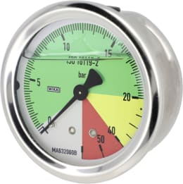 Produktbild: Agrotop Glyzerin-Manometer, Anschluss 1/4 AG hinten, 0 bis 60 bar