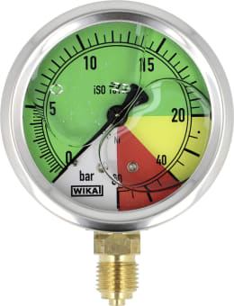 Produktbild: Agrotop Glyzerin-Manometer, Anschluss 1/4 AG unten, 0 bis 60 bar