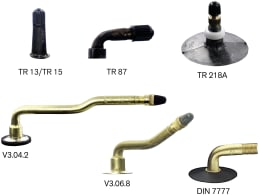 Set: Reifenschläuche mit verschiedenen Ventiltypen TR 13, TR 87, TR 218A, V3.04.2, V3.06.8 und DIN 7777