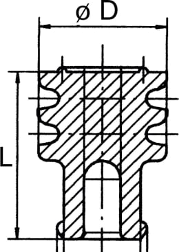 Technische Zeichnung: Herth + Buss Dicht- und Schutzstopfen AMP Tyco ELB, Ø 5,9 mm, 6,1 mm, Länge 7,8 mm, rot