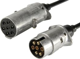 Produktbild: Herth + Buss Elektrowendel Stecker 7-polig, Steckdose 7-polig, 6 x 1,0 mm², 1 x 2,5 mm², Länge 4 m