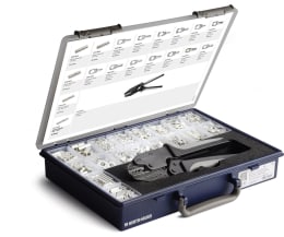 Produktbild: Herth + Buss Quetschverbinder-Sortiment 290 St. mit Stoßverbinder, Ringverbinder, Quetschzange