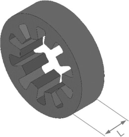 Technische Zeichnung: Herth + Buss Abstandhalter Clipfixbasic Ø innen 7,5 x 30 mm, 50 230 308
