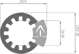 Technische Zeichnung: Herth + Buss Abstandhalter Clipfixbasic Ø innen 8,5 x 30 mm, 50 230 309