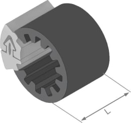 Technische Zeichnung: Herth + Buss Abstandhalter Clipfixbasic Ø innen 14,5 x 30 mm, 50 230 315
