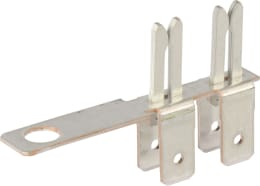 Produktbild: Herth + Buss Sammelschiene ATO 2-polig, mit Anschlusslasche, Steckbreite 6,3 mm, Steckhöhe 0,8 mm