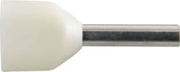 Produktbild: Herth + Buss Kabelendhülse Duo DIN ISO 46228/4 0,5 mm², weiß, teilisoliert, 50 252 180