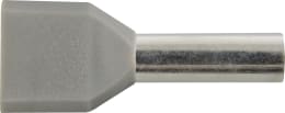Produktbild: Herth + Buss Kabelendhülse Duo DIN ISO 46228/4 4,0 mm², blassgrau, teilisoliert, 50 252 185