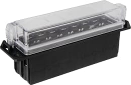 Produktbild: Herth + Buss Sicherungsdose 118 x 48 x 29 mm, 8-polig, Aufbau für Standard-Flachstecksicherungen ATO