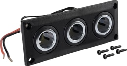 Produktbild: Herth + Buss Steckdose 1-polig, 12 – 24 V, 20 A, Flachsteckhülse 6,3 mm, Kunststoff, 3 x Steckanschluss