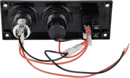 Produktbild: Herth + Buss Steckdose 1-polig, 12 – 24 V, 20 A, 2 x USB 5 V/2.500 mA, mit Überspannungsschutz, Ein-/Ausschalter