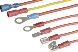 Set: Herth + Buss Quetschverbinder-Sortiment 450 St. teilisoliert, mit Flachstecker/-hülsen, Steckverteiler, Rundstecker