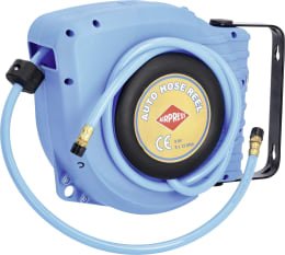 Produktbild: Airpress Schlauchaufroller für Druckluft, selbstaufrollend, Wandmontage, 9 m