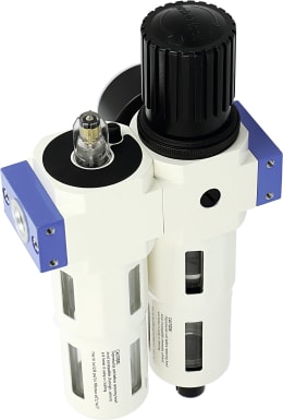 Produktbild: Airpress Wartungseinheit 1/2 AG, Ansaugleistung 2.620 l/min, vertikales Manometer, doppelte Skala (Bar/PSI)