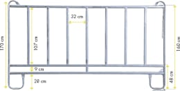 Produktbild: Patura Panel B x H 3,00 x 1,70 m für Pferde, mit Fressgitter