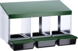 Produktbild: KERBL Legenest 3 Legeplätze 52 x 43,5 x 79 cm, Kunststoff, Metall, 73143