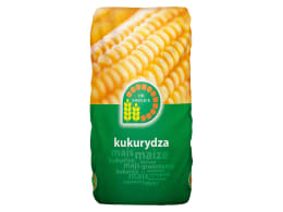 Produktbild: Mais-Saatgut in grüner Verpackung mit Maiskolben-Motiv