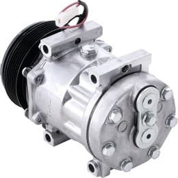 Produktbild: Klimakompressor 12 V mit Riemenscheibe Ø 120 mm, 6 Rippen, für Massey Ferguson, Valtra (Valmet)
