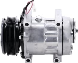 Produktbild: Klimakompressor 12 V mit Riemenscheibe Ø 120 mm, 6 Rippen, für Massey Ferguson, Valtra (Valmet)