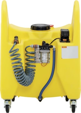 Produktbild: Cemo Bewässerungsanlage Aqua 130 l mit Elektropumpe, Spiralschlauch und Rollen, gelb