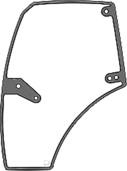 Produktbild: Türscheibe, grün, links, für Deutz-Fahr, Hürlimann, Lamborghini, Same, Kabine Infinity, Iron, Virtus